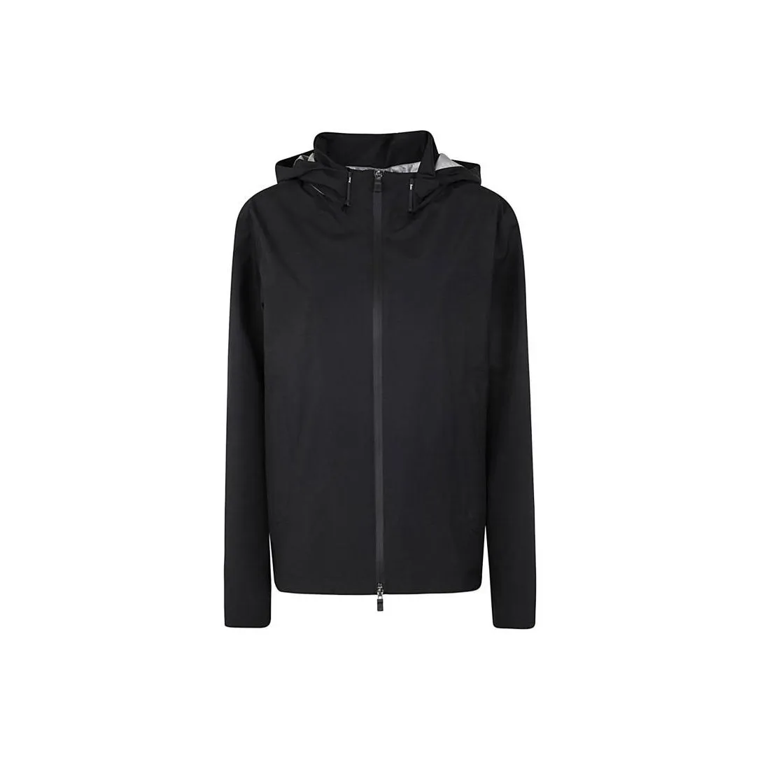 HERNO Zip Up Hooded Laminar Windbreaker Jacket