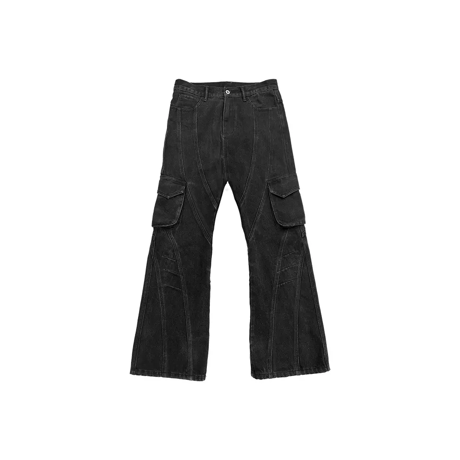 WANNA LAB SS25 Джинсы Унисекс Выстиранный Черный