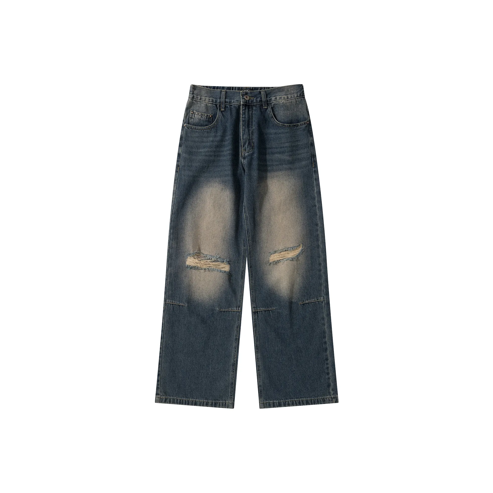 YEARNED Темно-синие унисекс джинсы