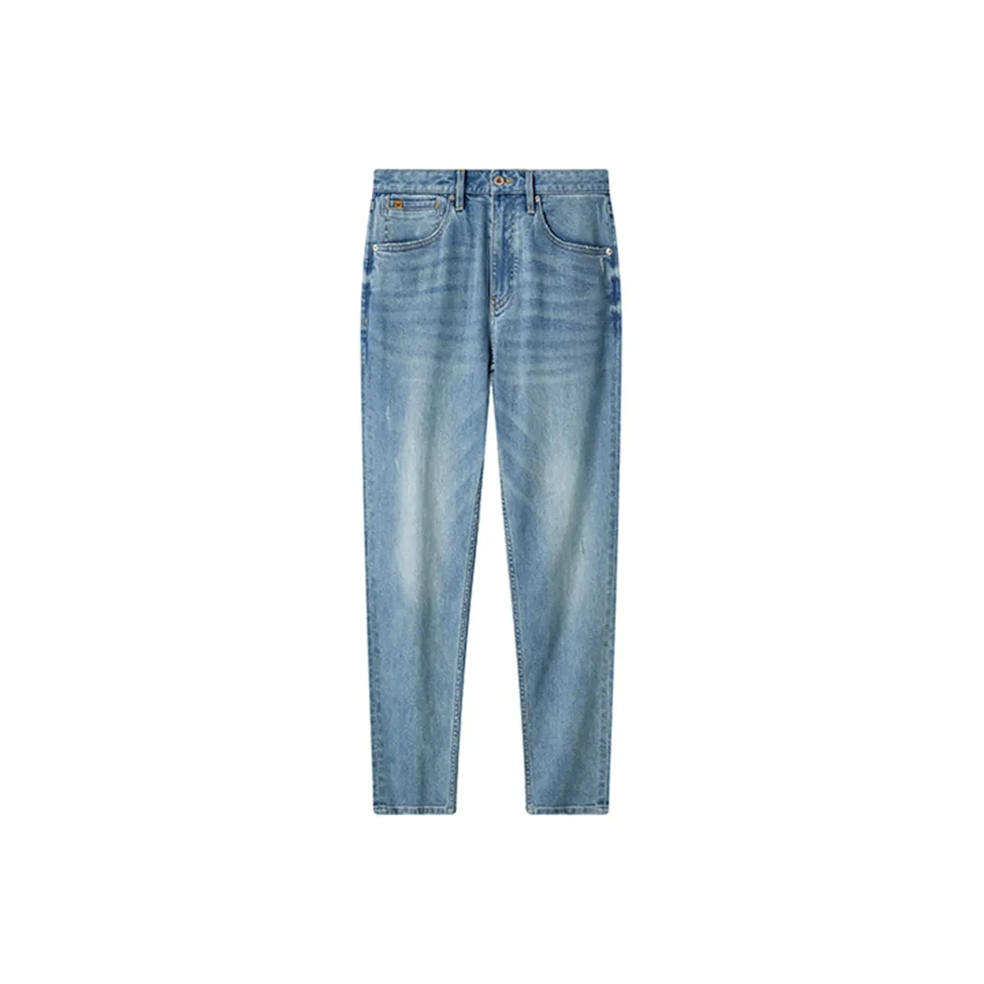 Jiumuwang Men's Pants Expert Denim Jeans Slim Fit Men's Ocean Blue