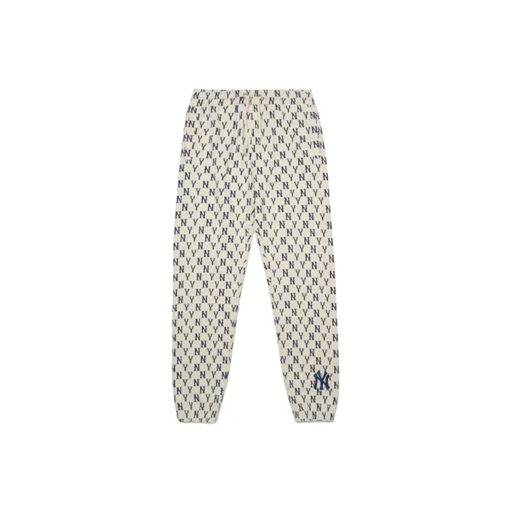 MLB MLB Monogram MLB Basic Logo Knitted Sports Pants Unisex Cream