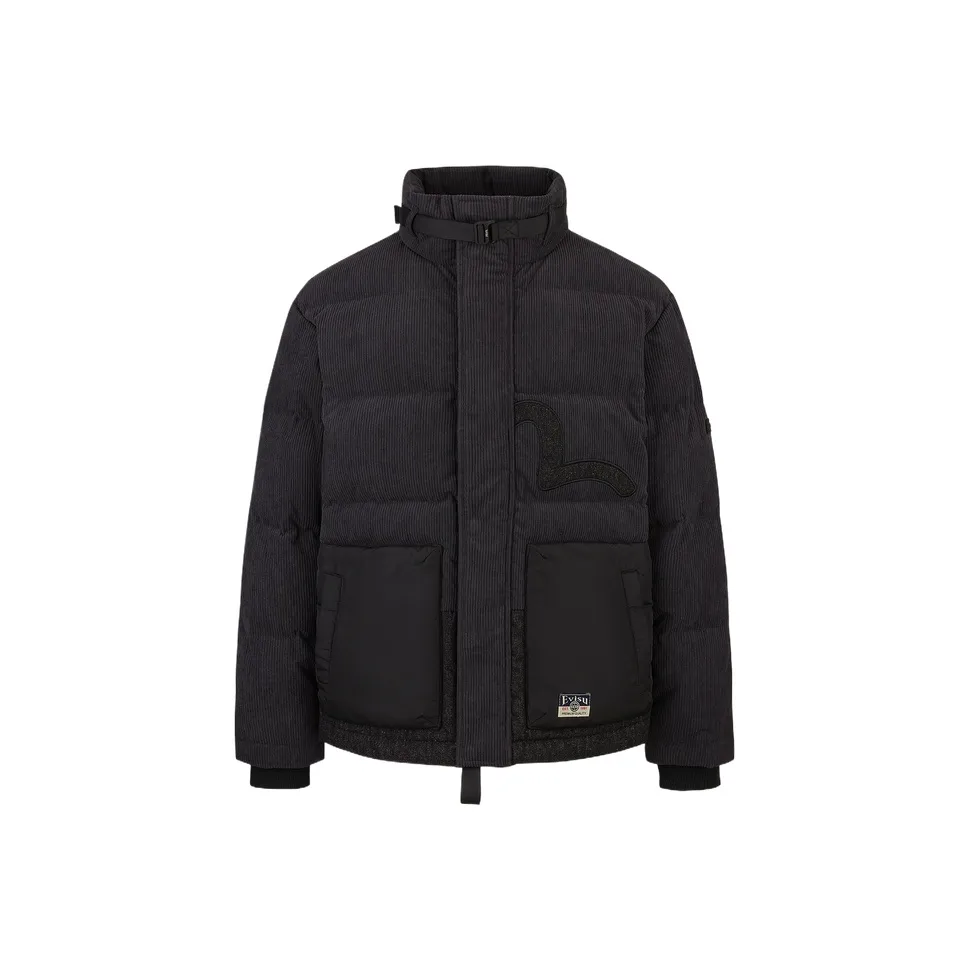 EVISU Угольный Серый Мужской Пуховик