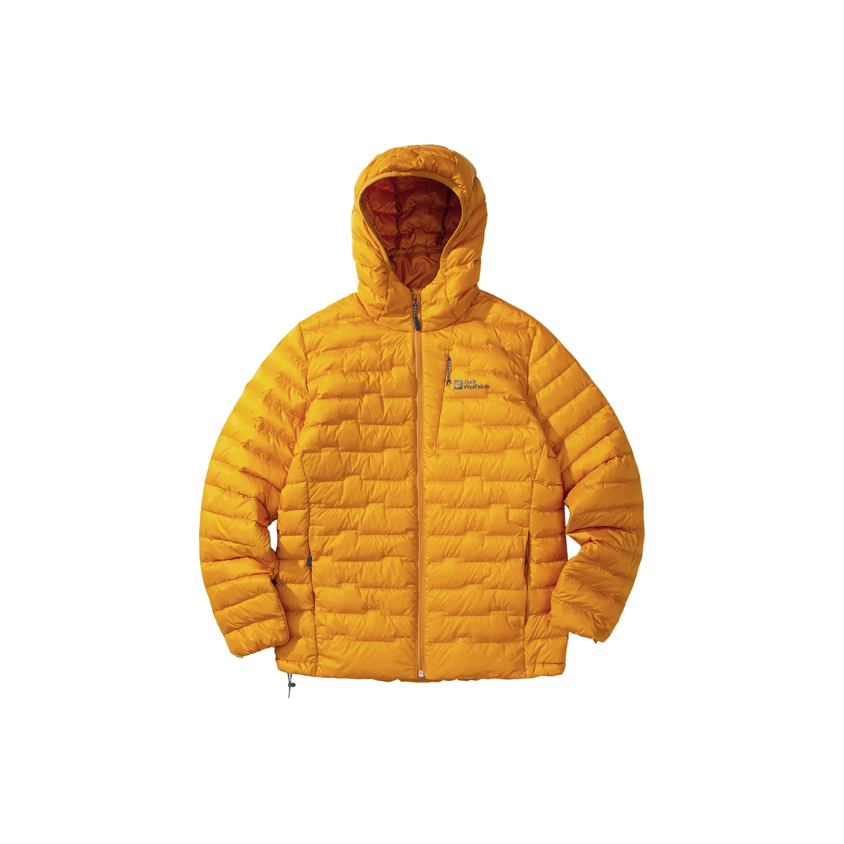 Jack Wolfskin Пуховик Мужской Цветочный дизайн Желтый Свеча