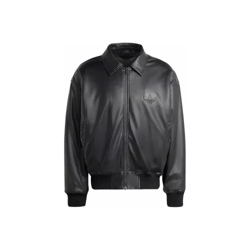 adidas originals Черные Мужские Кожаные Куртки