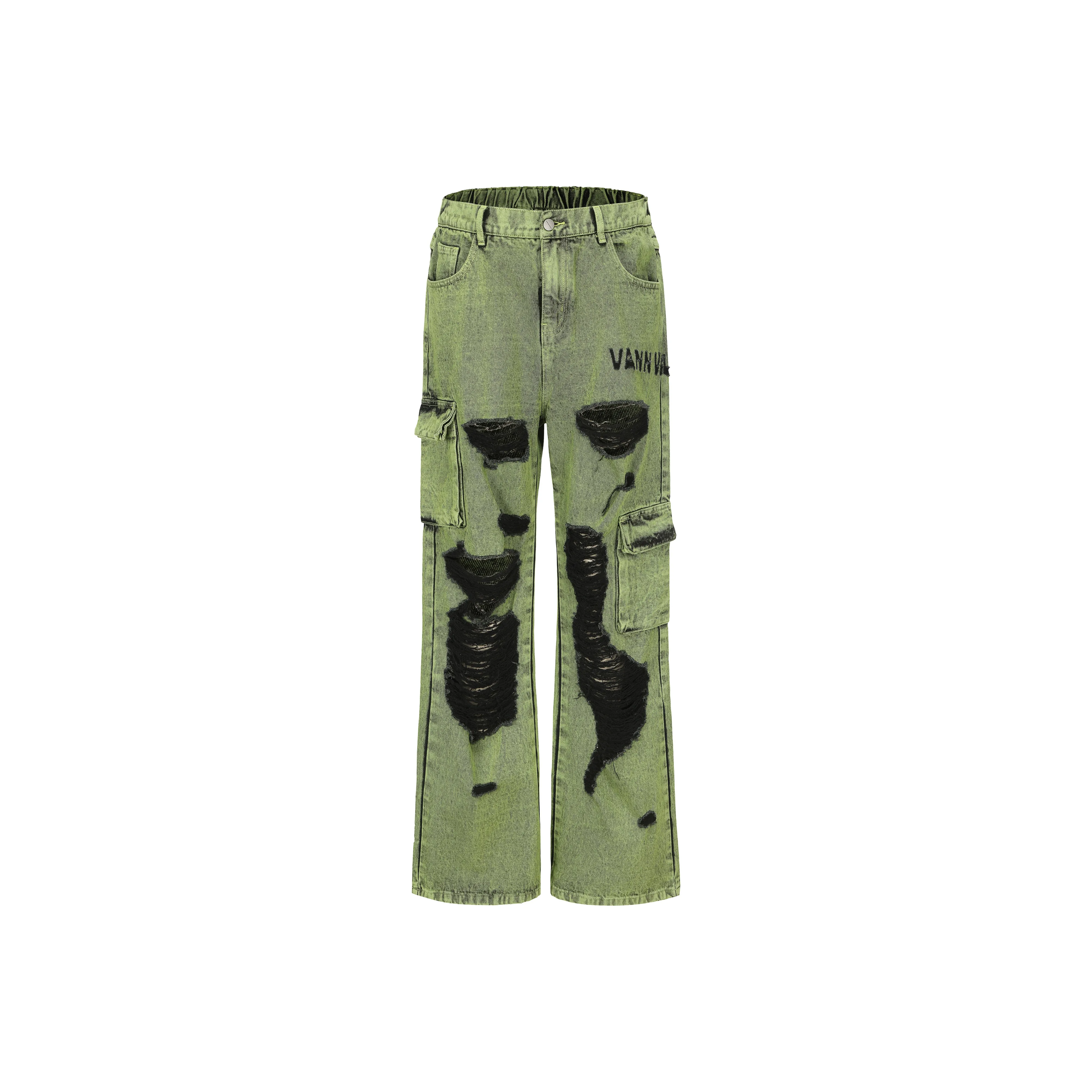 VANN VALRENCÉ Jeans Men's Patchy Green