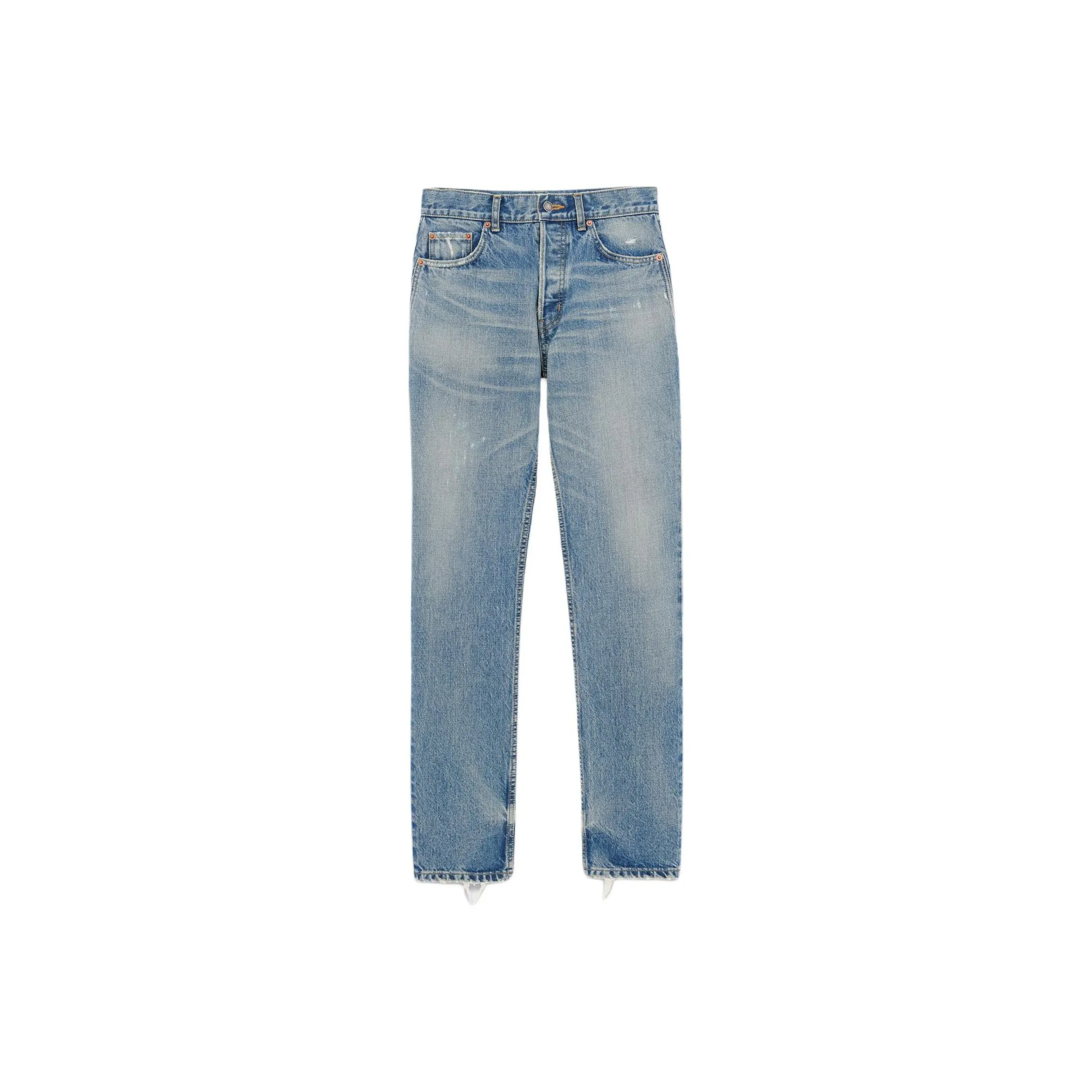 SAINT LAURENT Low Rise Straight Leg Jeans