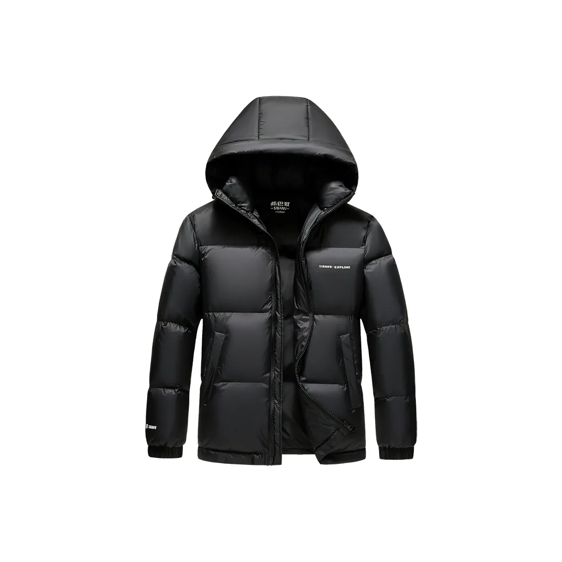 SIBANU Черный мужской пуховик
