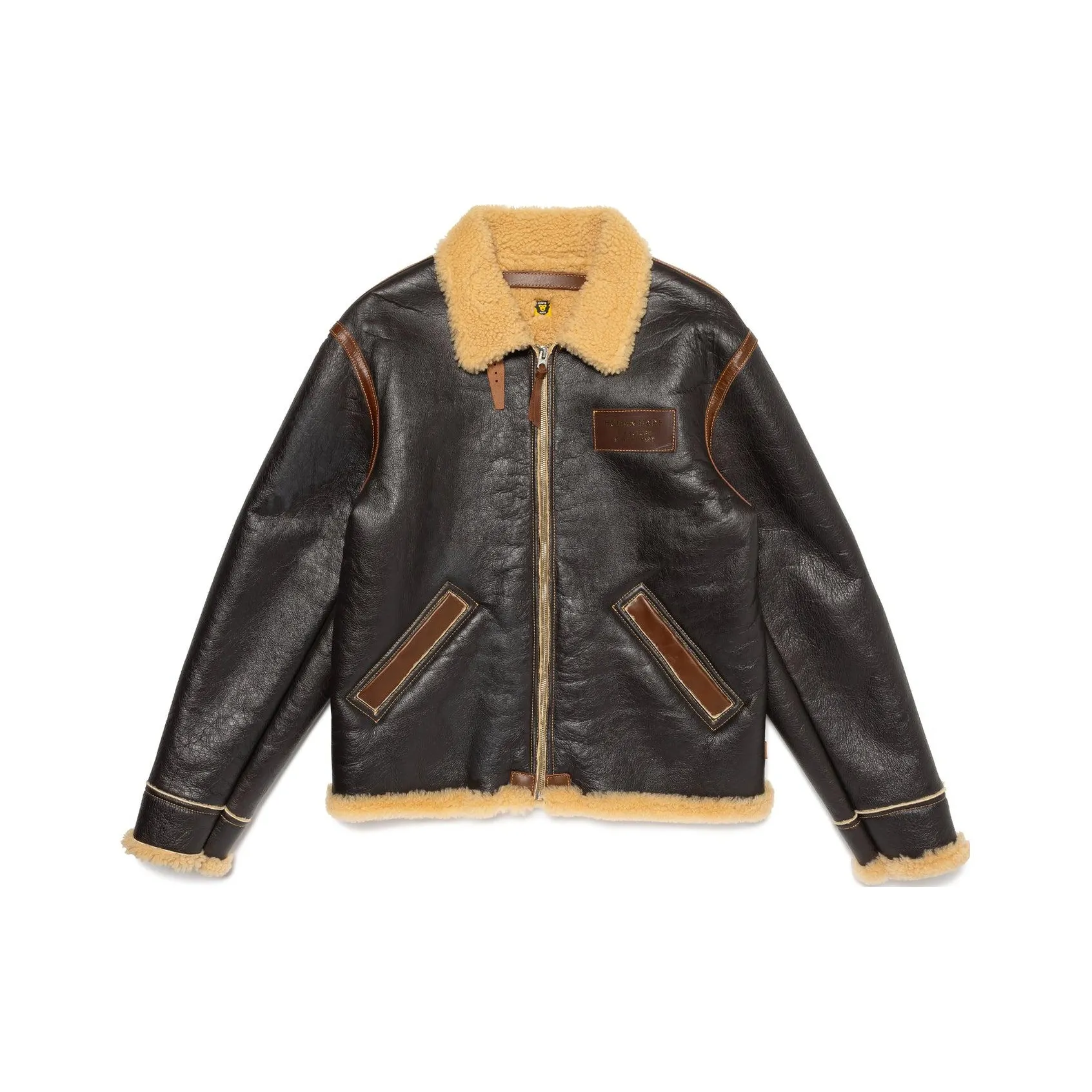 HUMAN MADE FW23 Fall Winter Collection Leather Jacket Unisex Brown