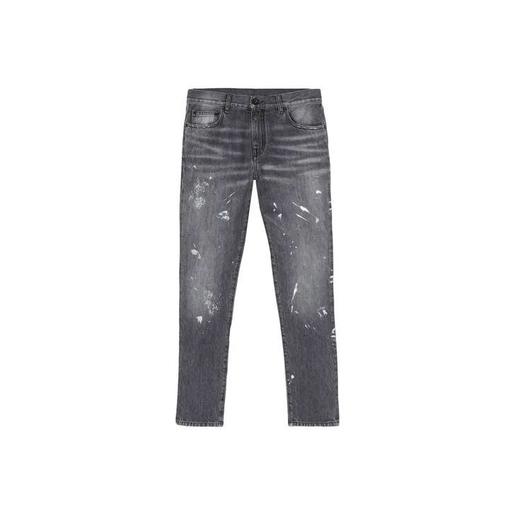 OFF WHITE Diag Outline Paint Skinny Jean