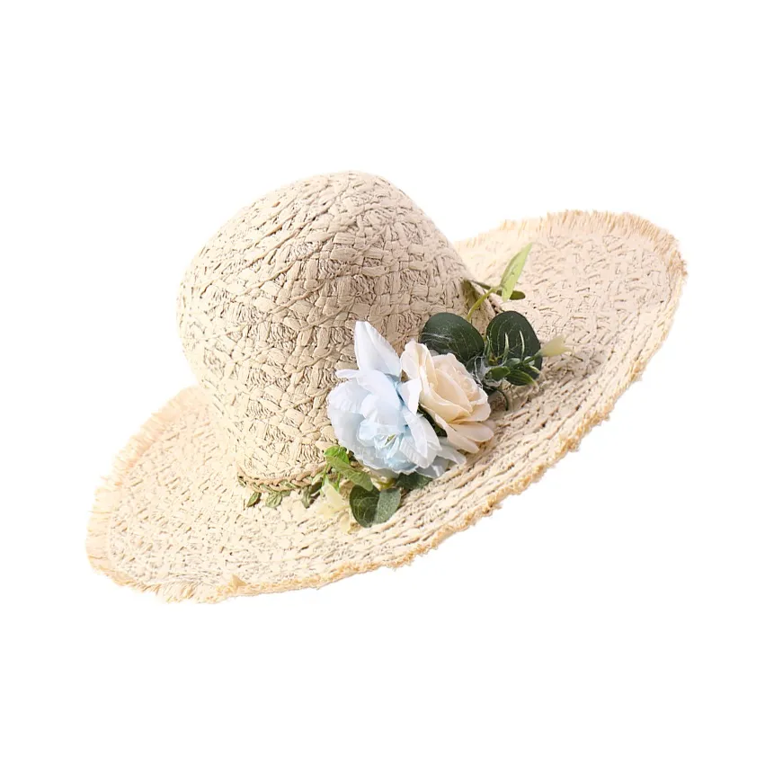 ZANC Соломенная плетеная шляпа с защитой от солнца Унисекс