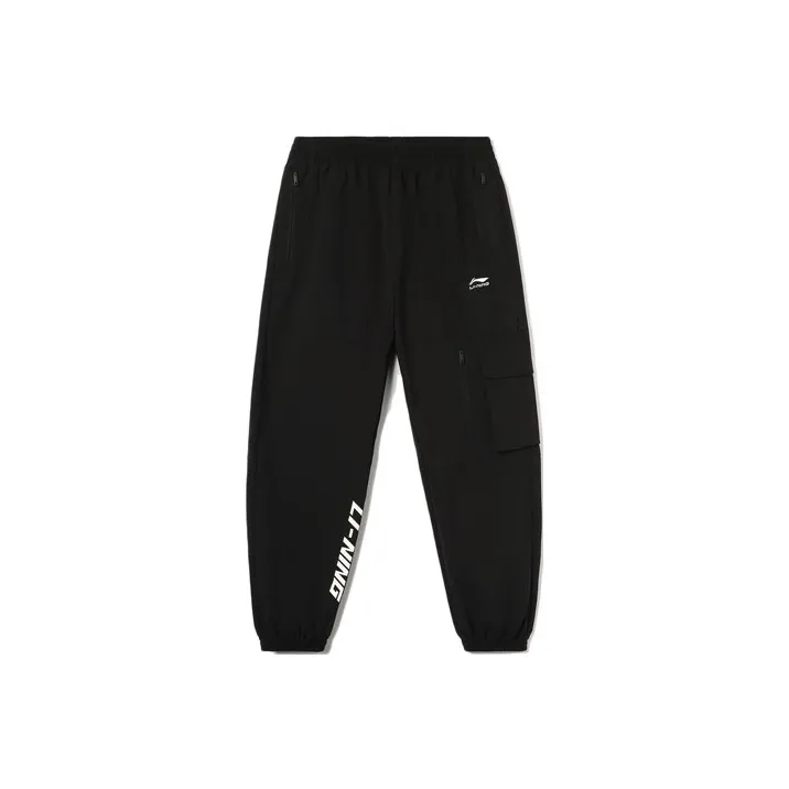 LINING Sports Fashion Collection Черные Унисекс Вязаные Тренировочные Брюки