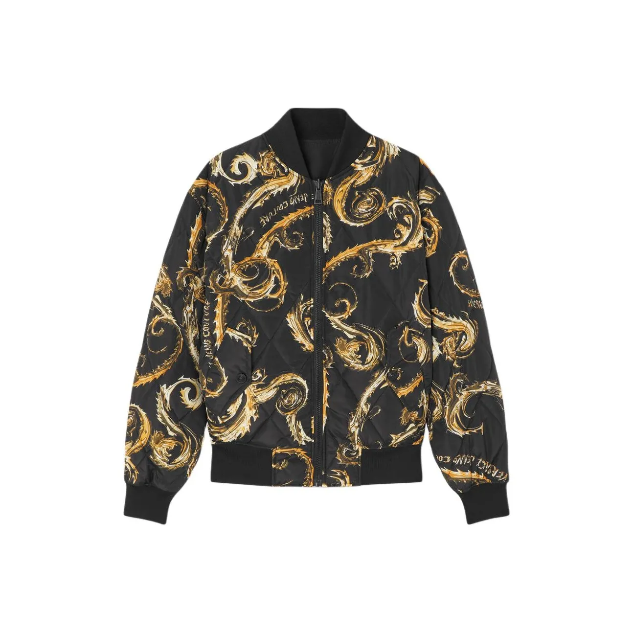 VERSACE JEANS COUTURE SS24 Хлопковый пуховик Мужской Черный