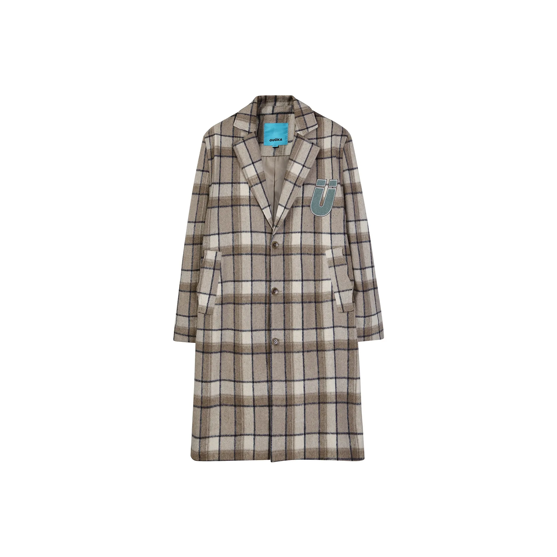 Guuka Trench Coats Men's Khaki