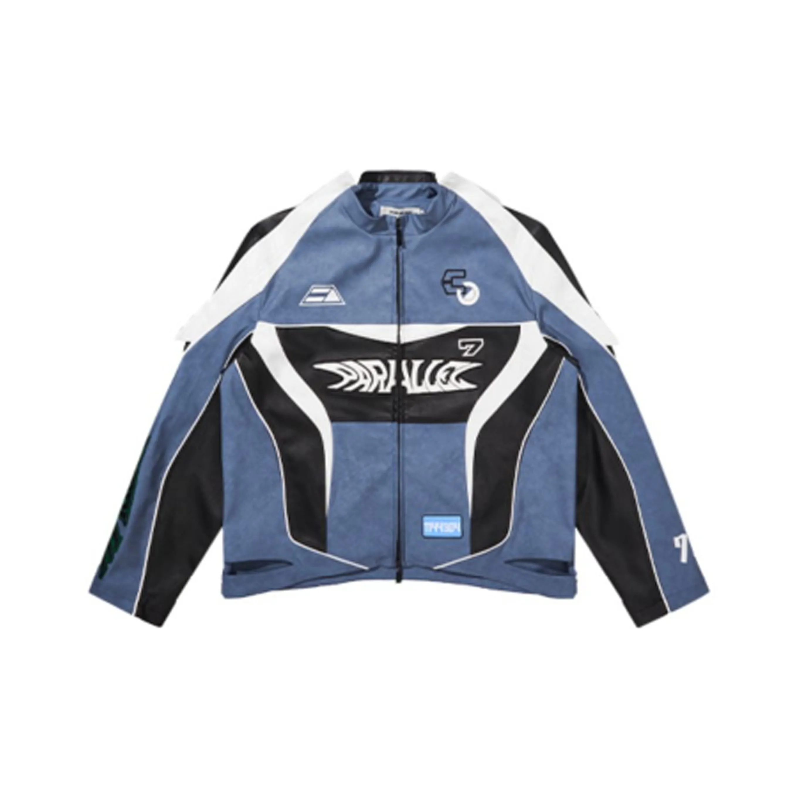 BLIND402 Leather Jackets Men's Blue