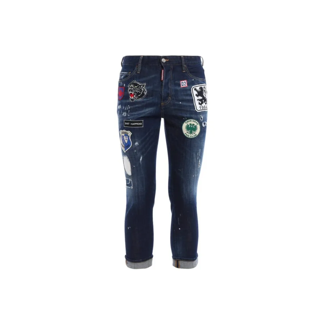 raised seam tapered jeans