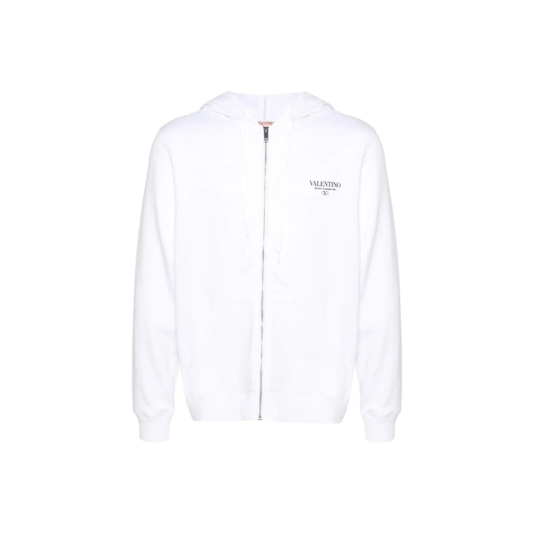 Valentino Logo print Zip up Hoodie