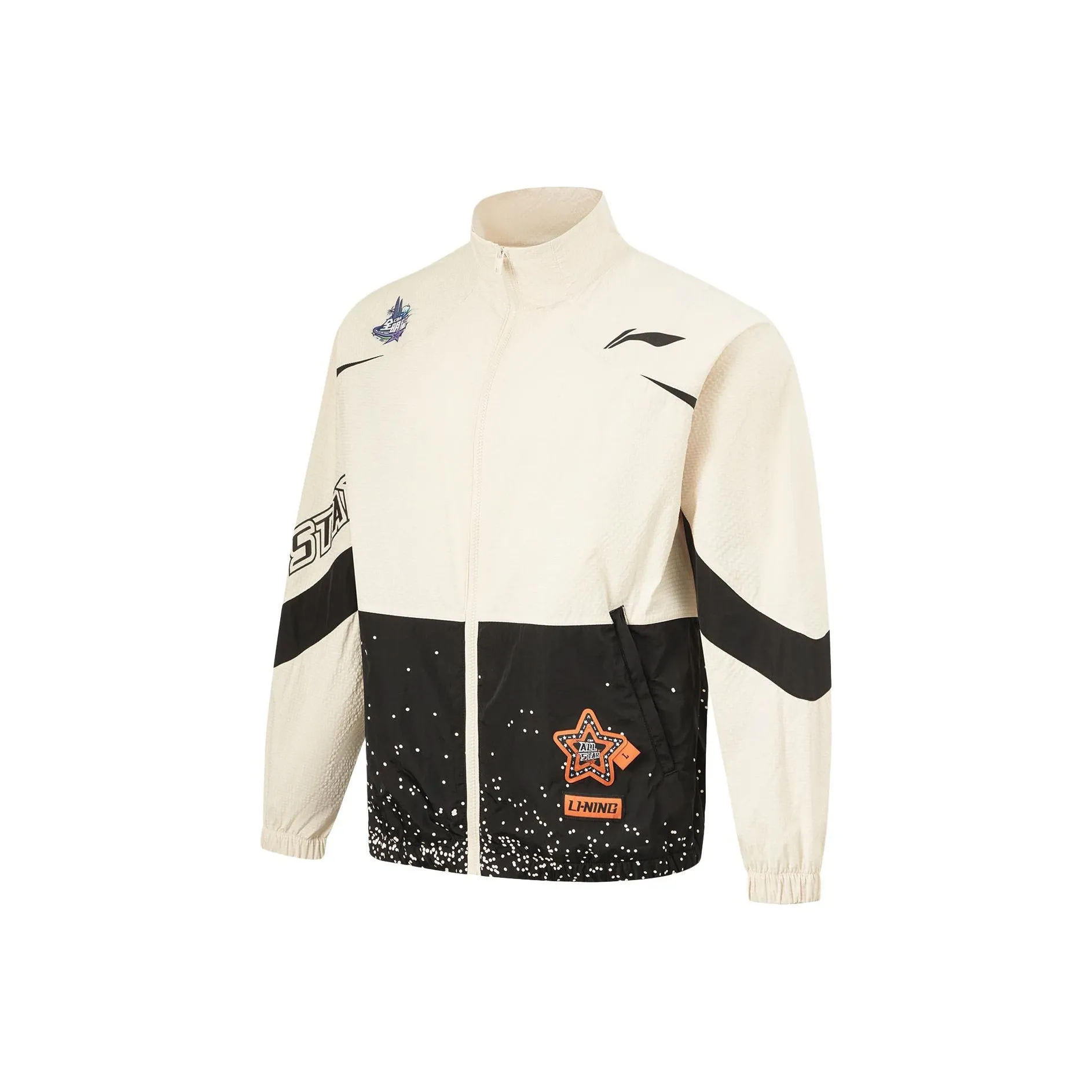 LiNing CBA Collection Professional Basketball Collection Trench Coat Men's Stone White Gray