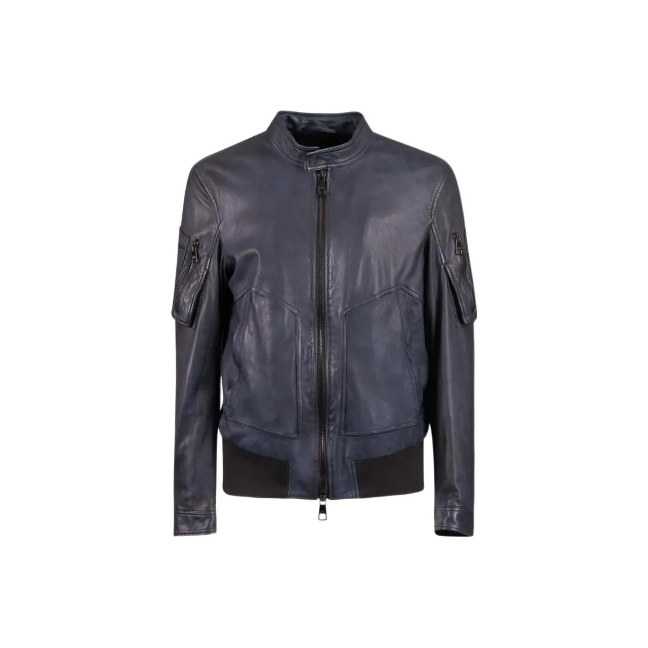 Neil Barrett Leather Jackets Men's Black