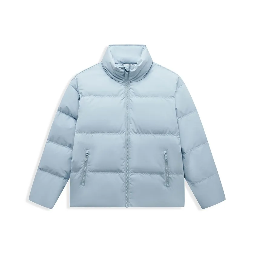 XTEP Cropped Down Jacket Unisex Waterbank Gray XTEP Укороченный пуховик унисекс Waterbank серый