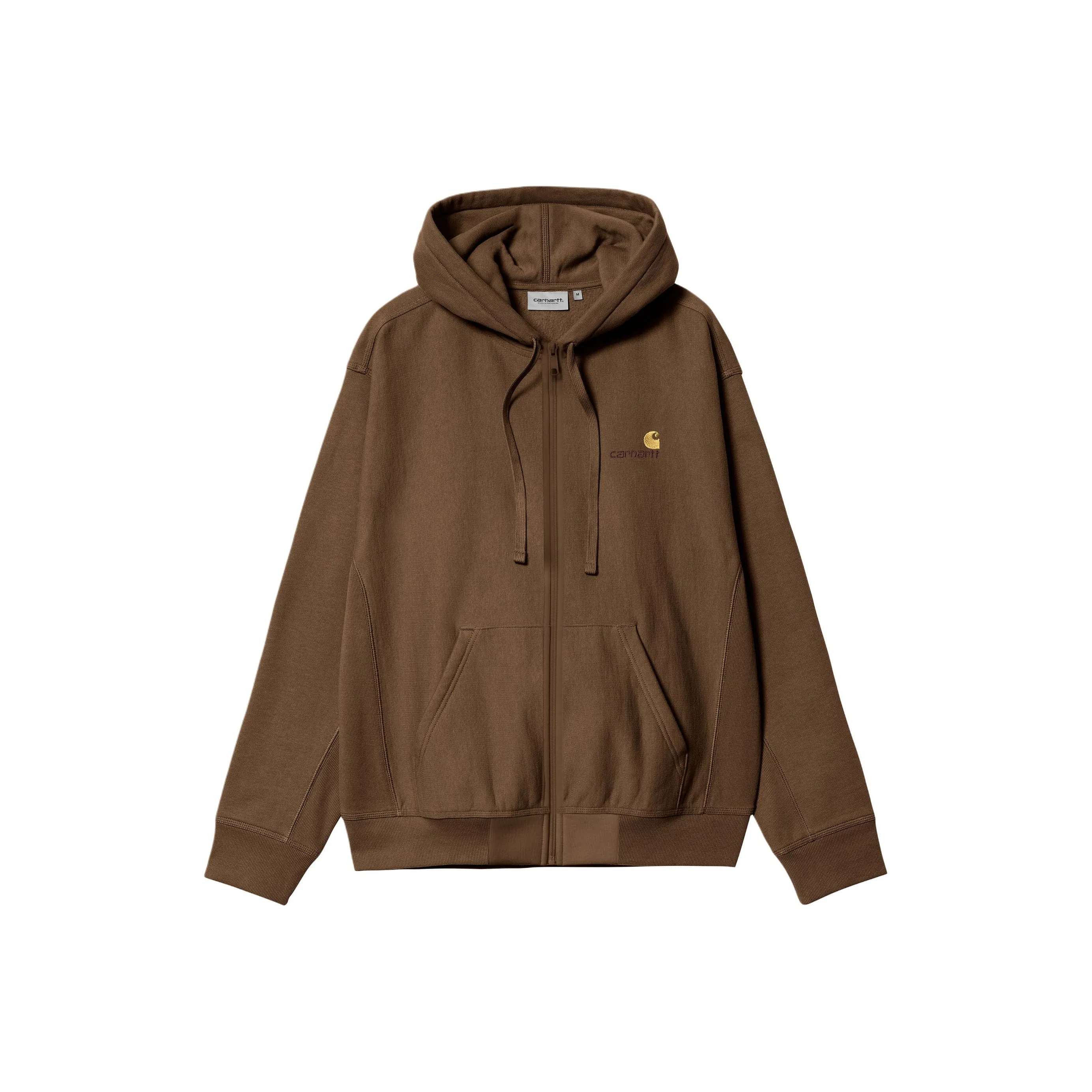 Carhartt WIP SS24 Hooded American Script Jacket Jackets & Coats Men's Brown
