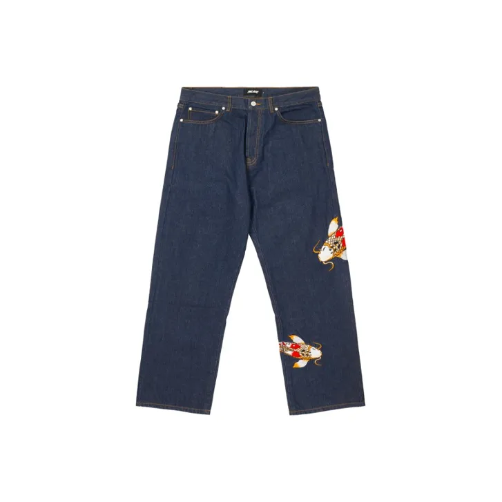 Дворцово-синие унисекс джинсы