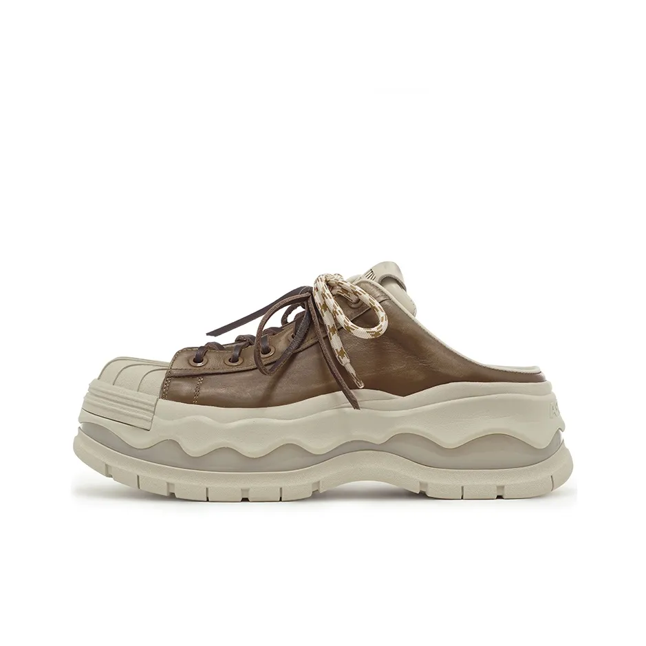 VITTORIO VENTURA Низкий топ открытый каблук скейтборд обувь женский коричневый