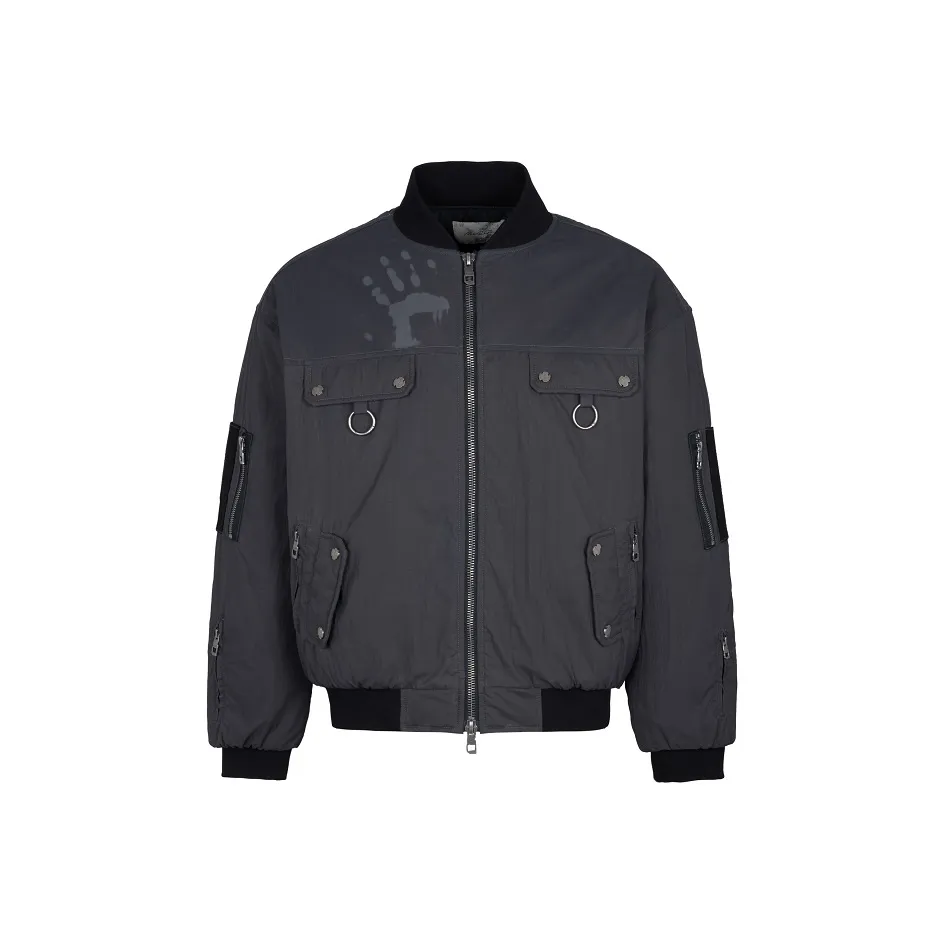 Merge Lab. Хлопковый пуховик унисекс темно-серый