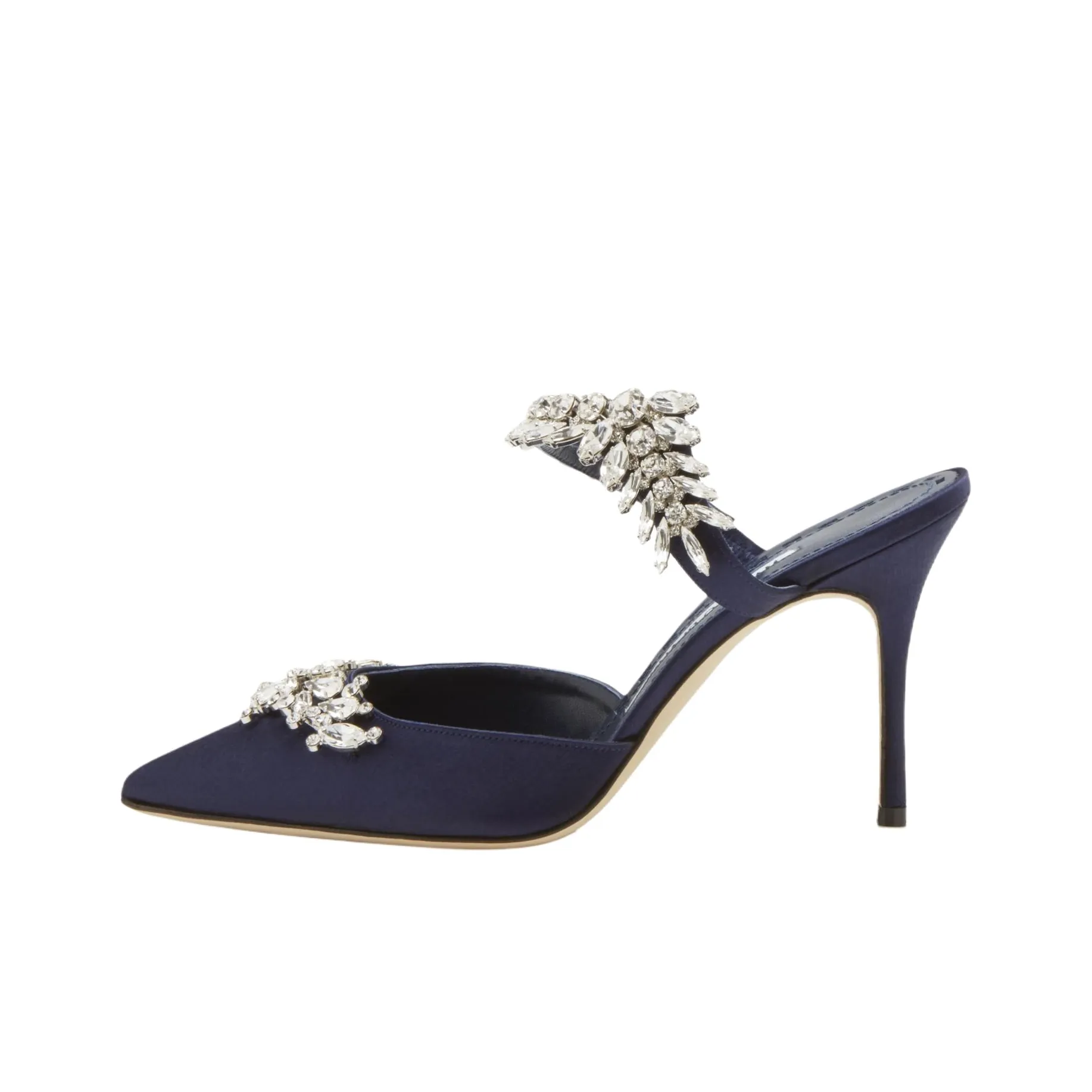 MANOLO BLAHNIK Closed Toe Slippers Women's Blue