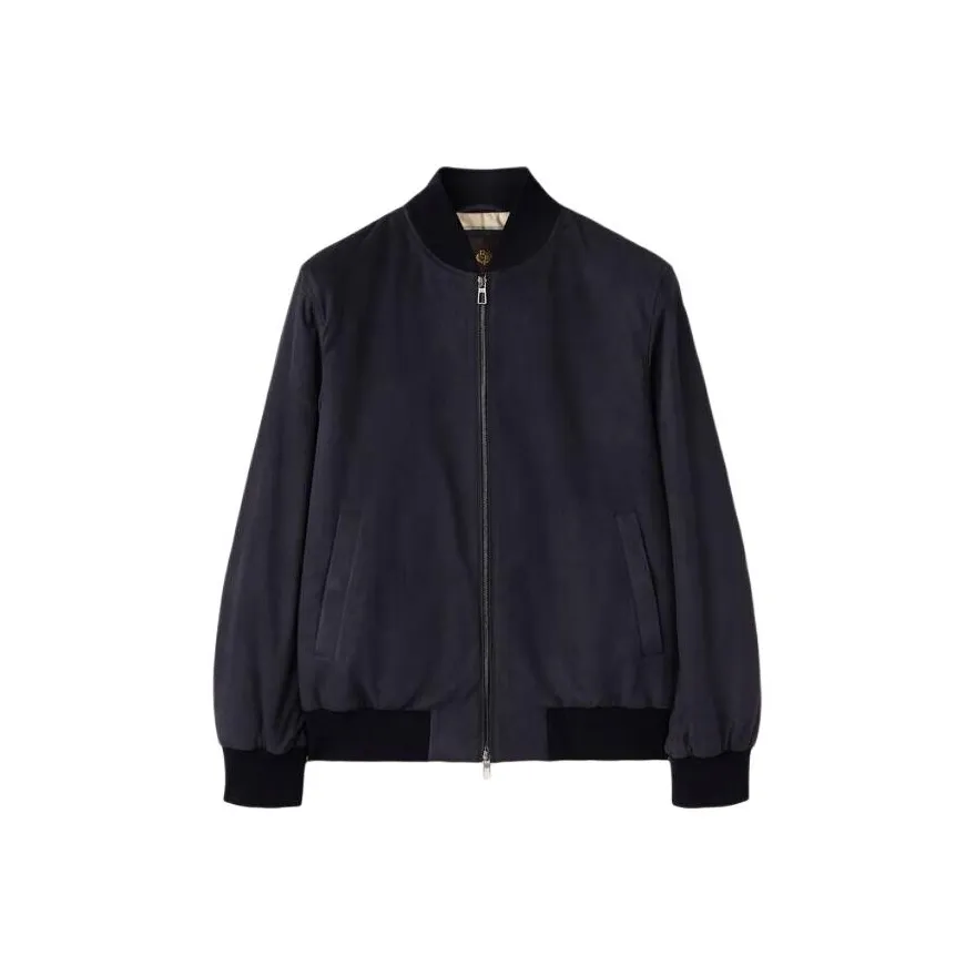 Loro Piana Bomber jacket Black Jackets & Coats Men's Marine Blue