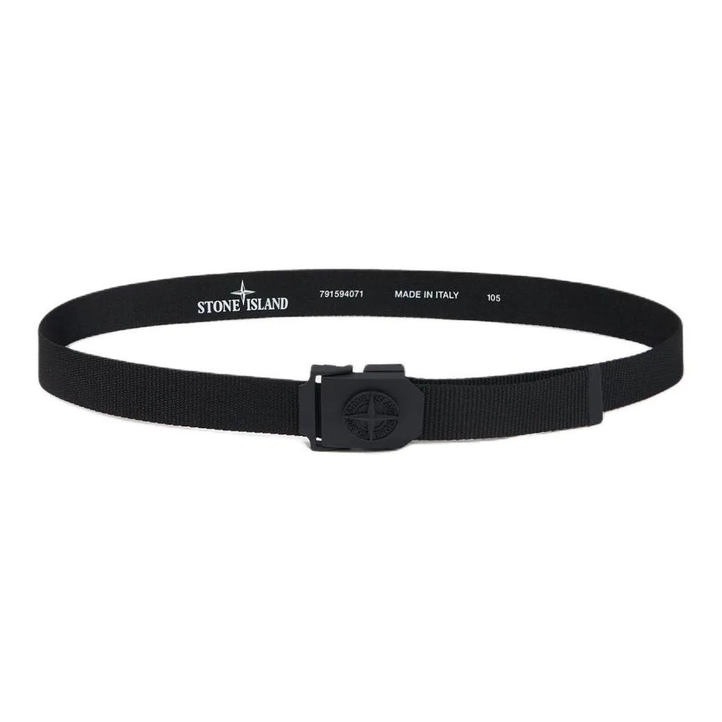 STONE ISLAND Нейлон Полиэстер Полиамид Металл Замак Железо Ремень Унисекс Черный