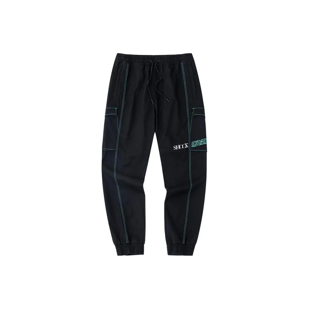 ANTA Штаны с манжетами Тренировочные брюки Мужские Черные