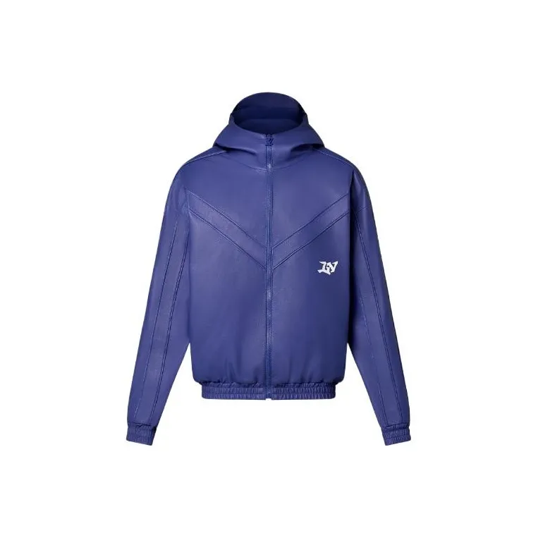 LOUIS VUITTON Pre Owned Leather Track Jacket