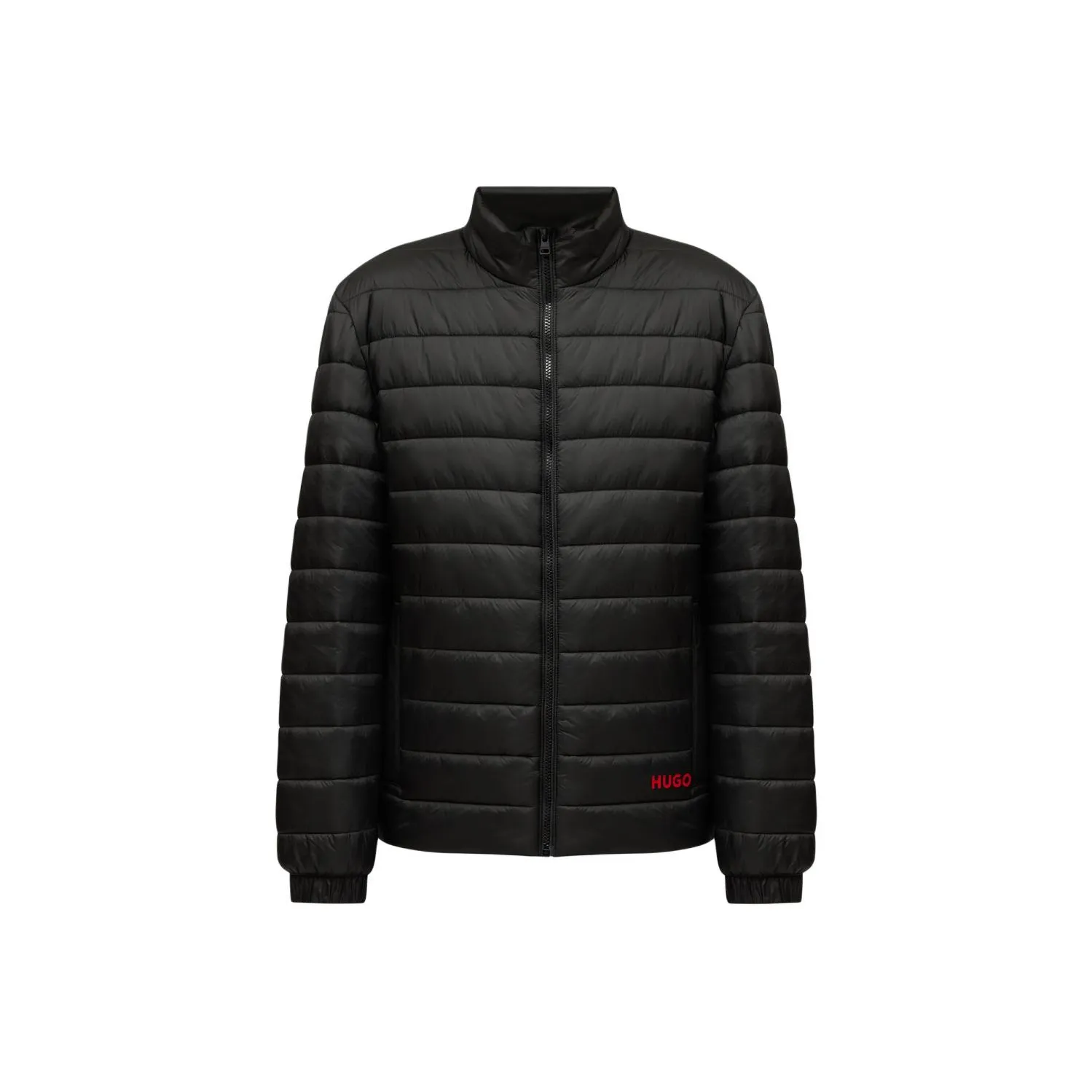 HUGO BOSS Logo Printed Zipped Padded Jacket