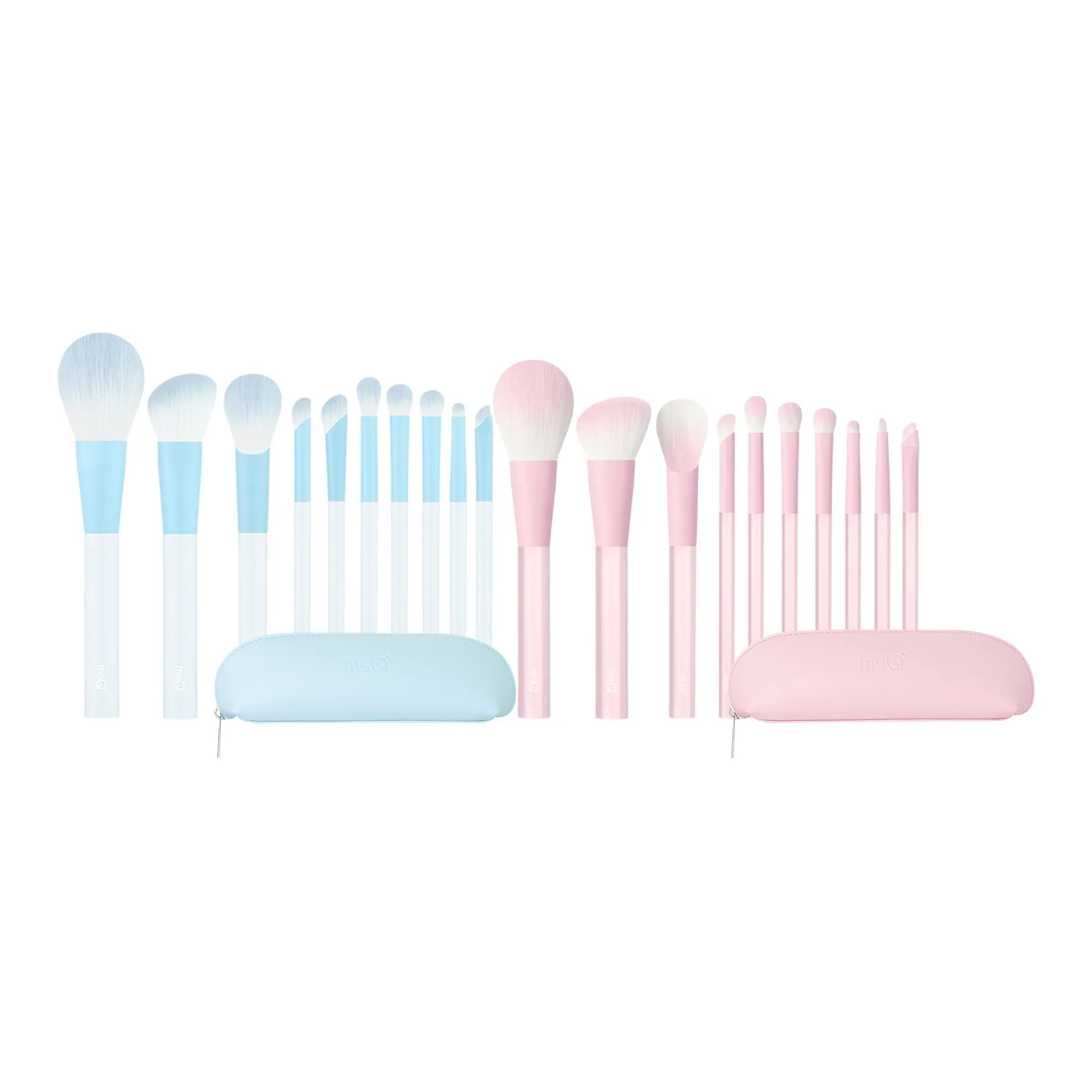 MSQ Бестия Весна Персик Синий Пузырьки Кисти для макияжа Детали Мягкая кожа Дружелюбная Форма Для Тени