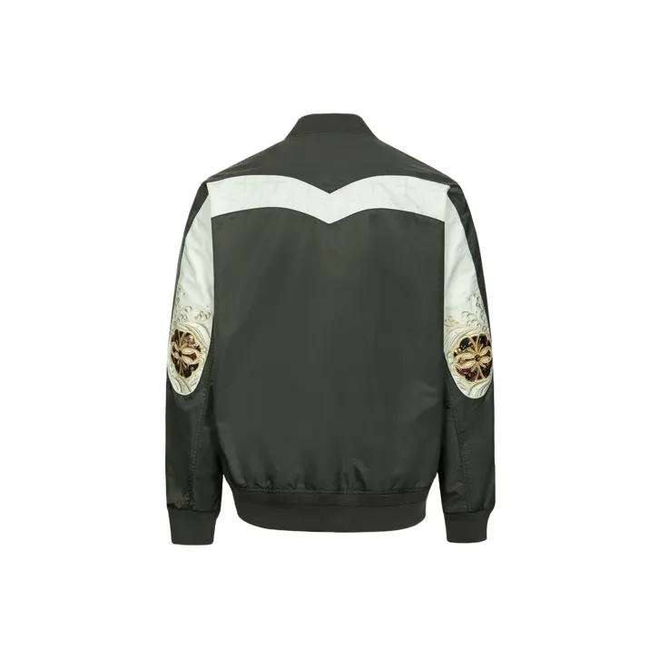 EVISU Мужские куртки темно-армейского зеленого цвета