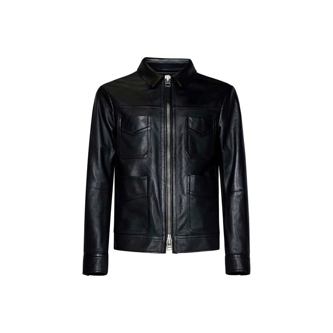 TOM FORD Unlined Grained Texture Leather Jacket