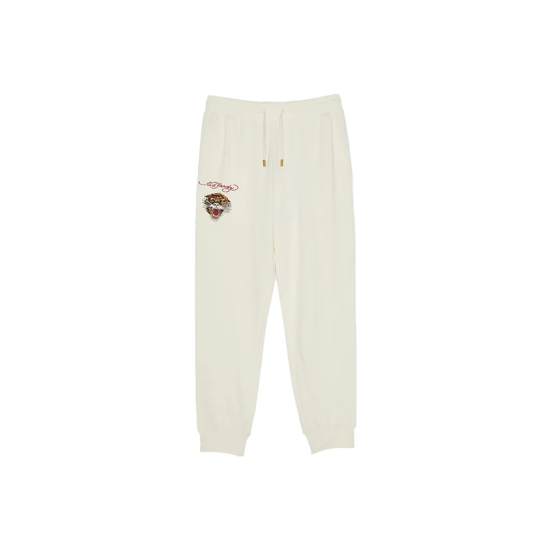 Ed Hardy Jogger Casual Pants Men's Ivory White