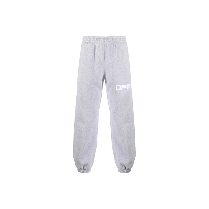 OFF WHITE Ss20 Knitted Sweatpants Men Light Gray