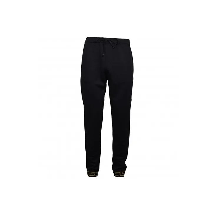 VERSACE Mens Greek Detail Drawstring Track Pants Black