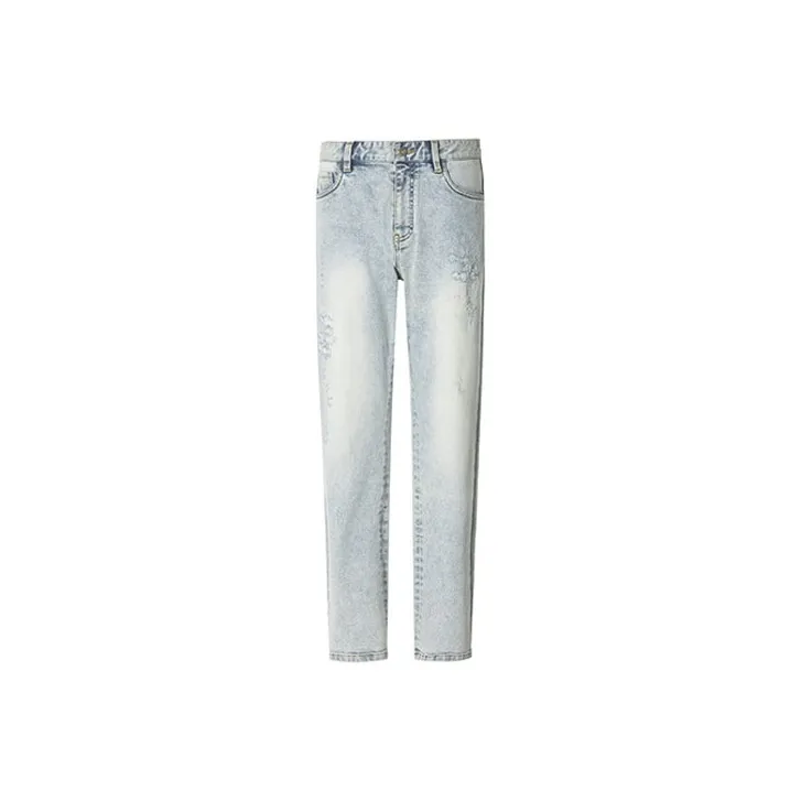 RARE FW22 Ripped Pants Jeans Men's Light Blue