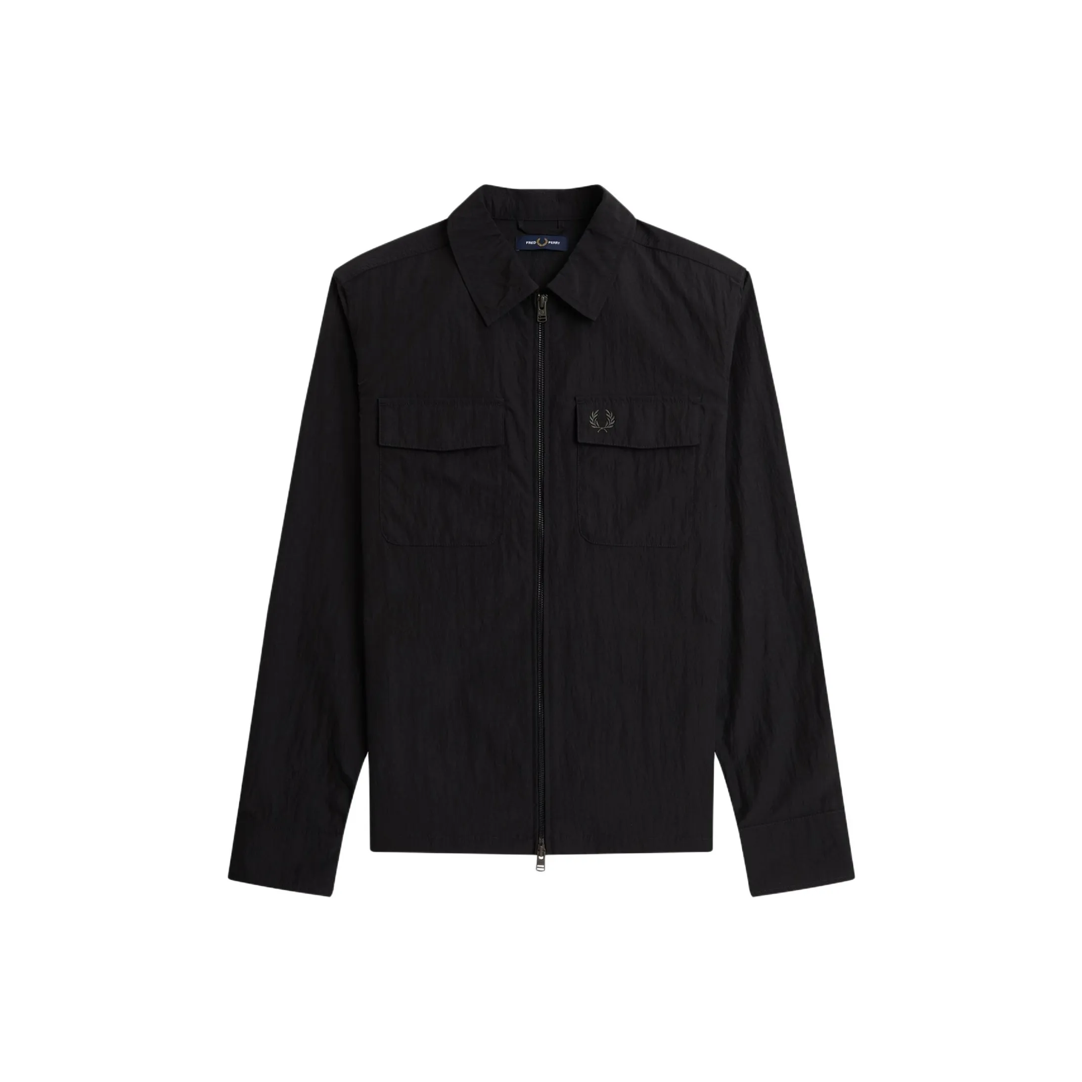 FRED PERRY Куртка-оверсвит на молнии Мужская Черная