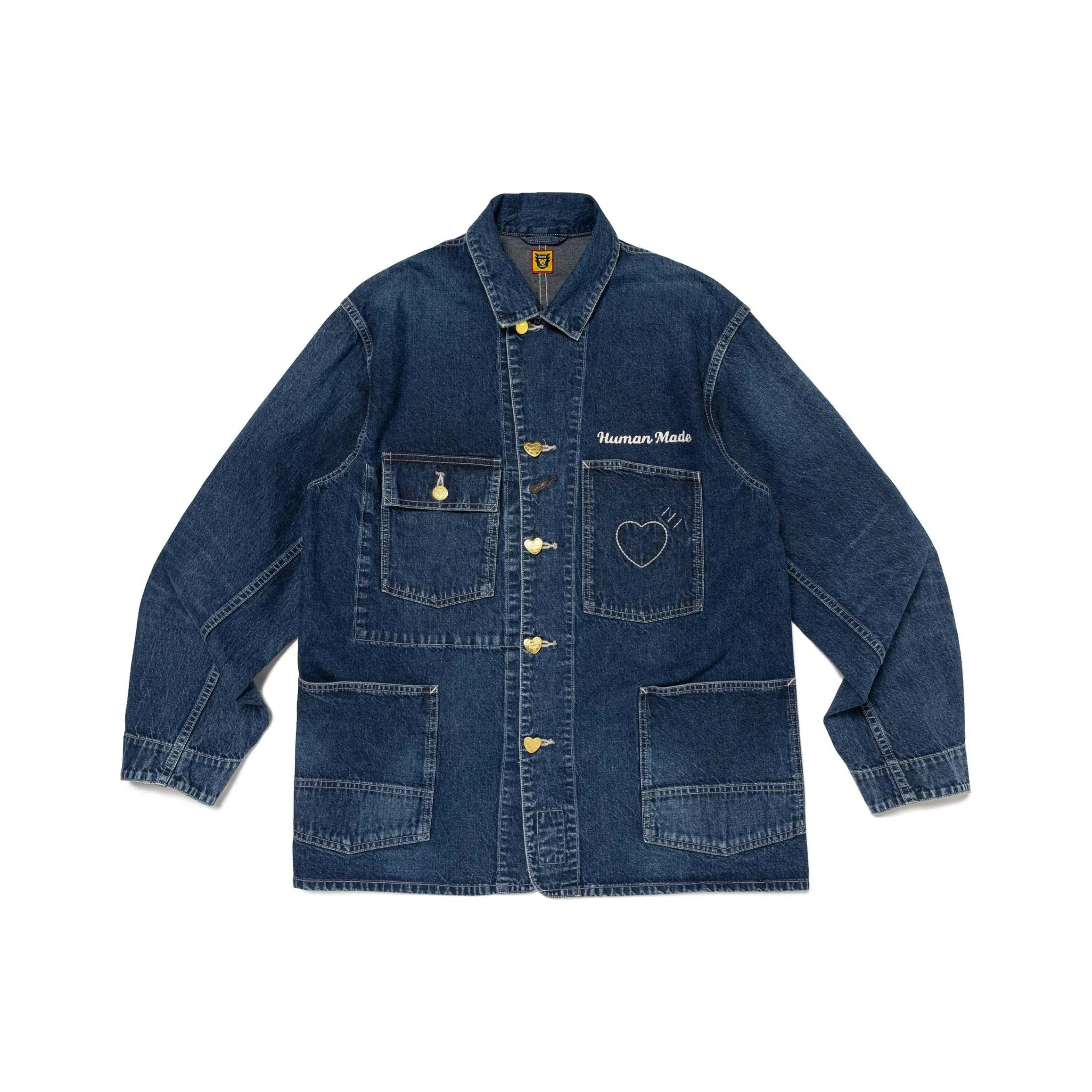 HUMAN MADE Denim Coverall Buttoned Overshirt