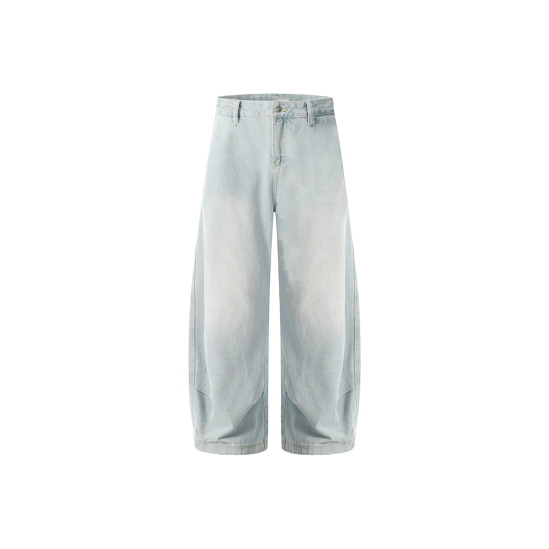 ONITSOP Trendy Brand Floor Length Scimitar Jeans Unisex Light Blue