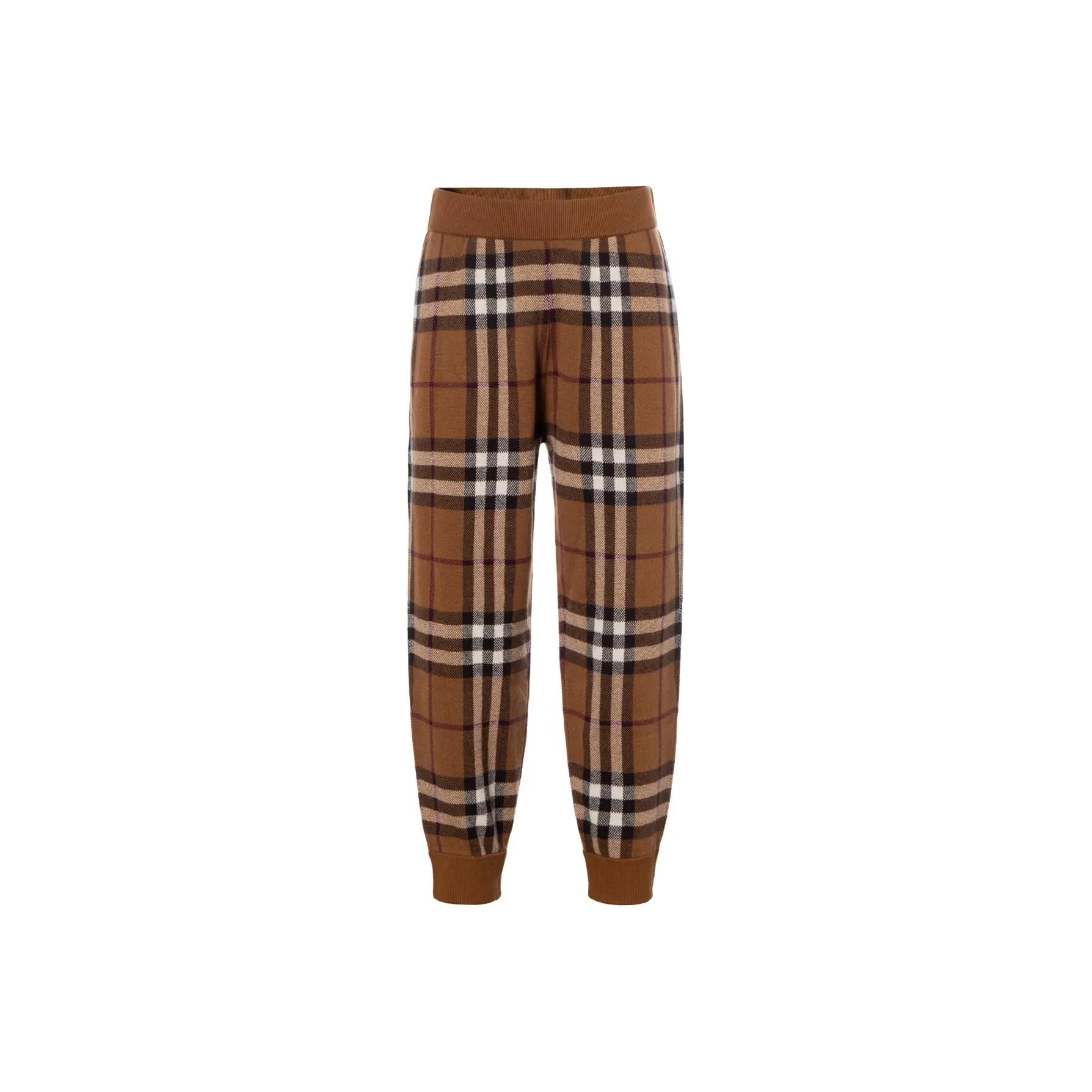 Burberry Check Cashmere Jogging Pants