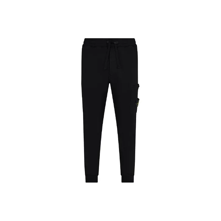STONE ISLAND Garment Dyed Cargo Pants Black