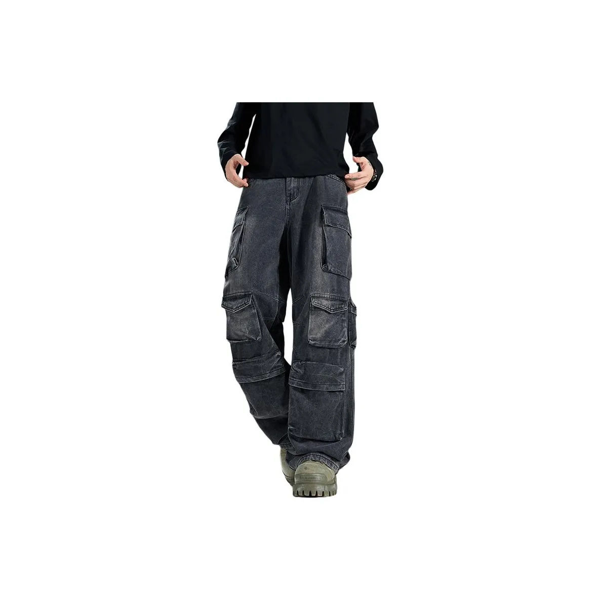 Leggings con stampa tulipani all-over