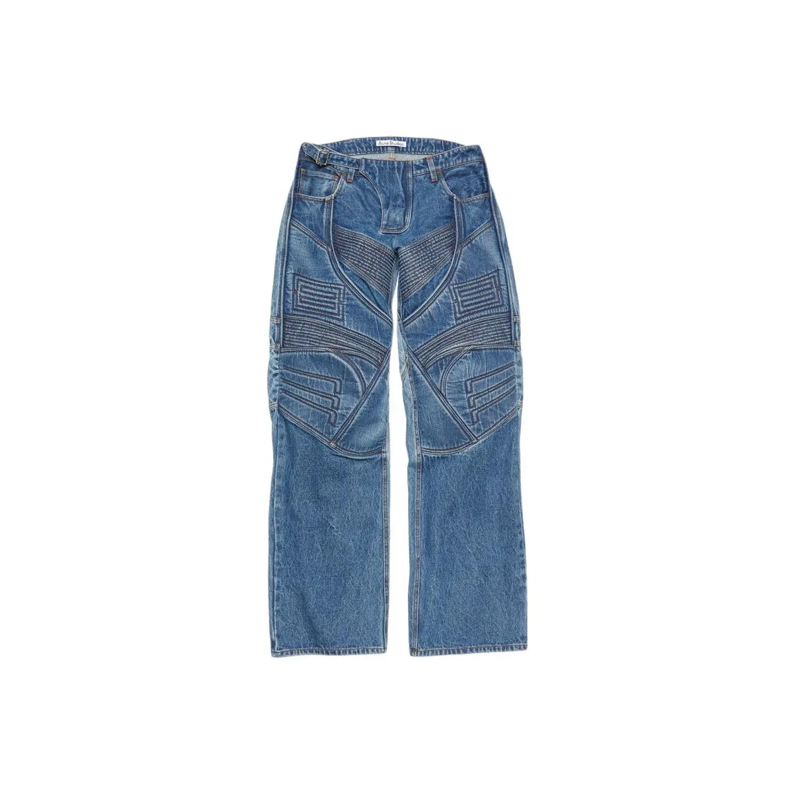 Acne Studios Wide Leg Biker Jeans