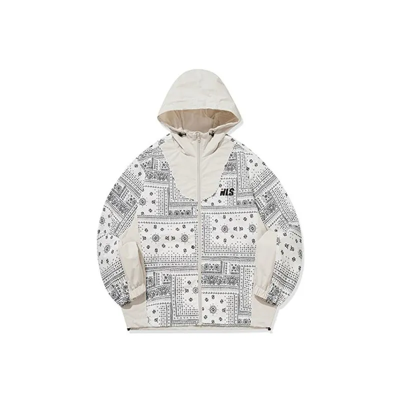 QIAODAN Trench Coat Men's Antique Porcelain White/Jordan White Print