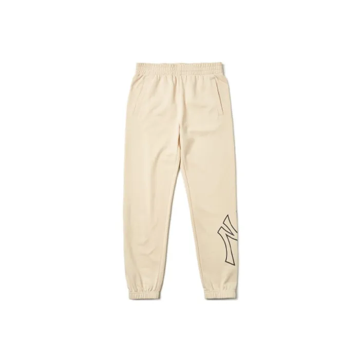 MLB Knitted Sports Pants Unisex Beige