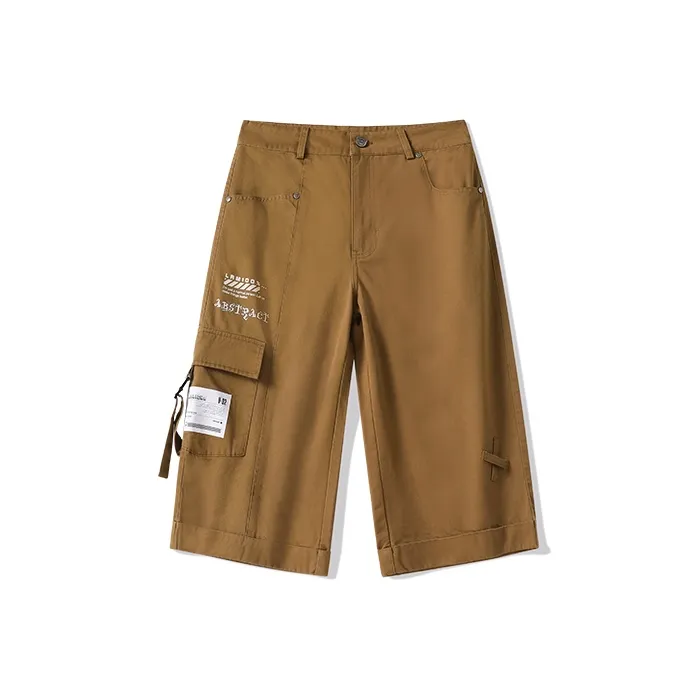 LAMLICKA Straight Casual Pants Unisex Brown